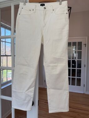 J. Crew Women’s White Straight Jeans